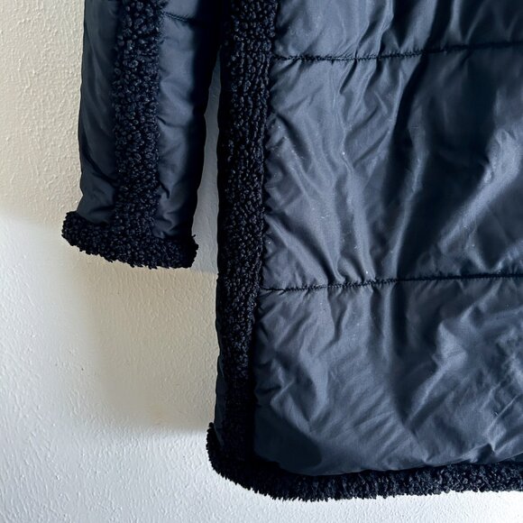 J.CREW SnowDay PrimaLoft Puffer Black Jacket Coat with Sherpa Trim XS P - Picture 11 of 11